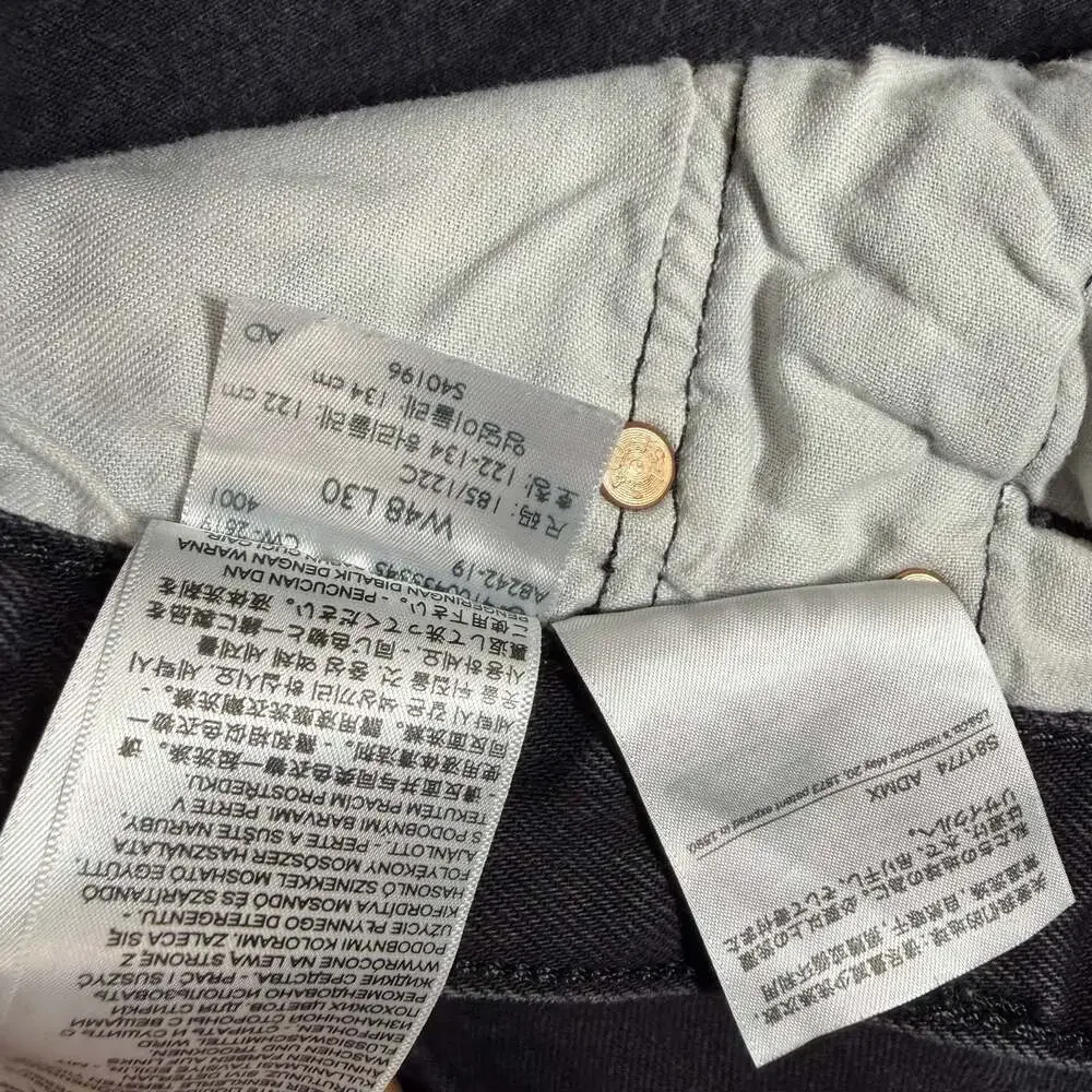 Levi's 501 Original Fit Button Fly Black Denim Men’s Jeans Size 48x30